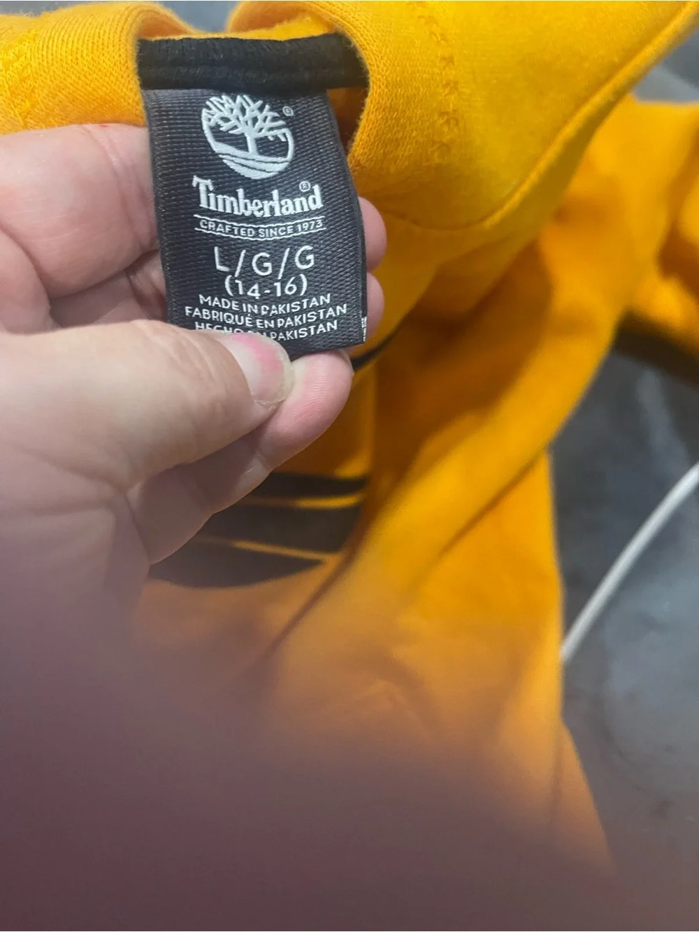 Yellow Sweatshirt with Black Tree Logo timberland